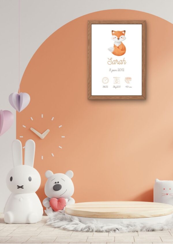 Affiche naissance animaux 