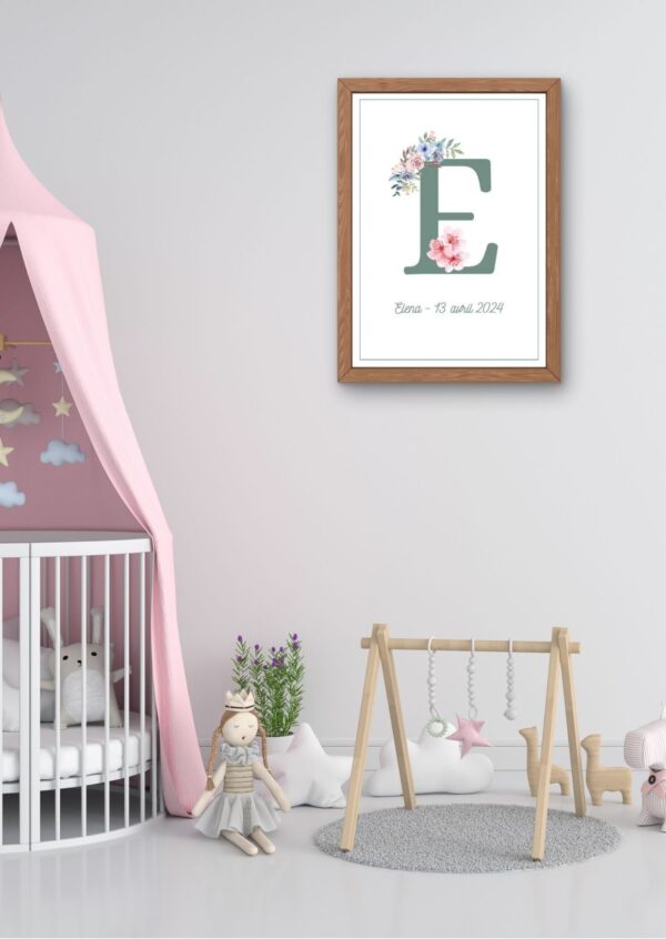 Affiches naissance lettre