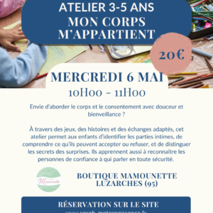 Atelier enfant 3 5 ans consentement corps parties intimes Luzarches Boutique Mamounette