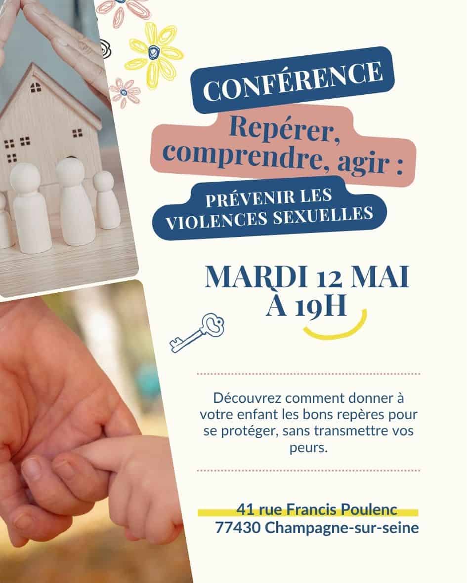Conférence parents protection enfant violences sexuelles prévention enfants Champagne-sur-Seine 12 mai