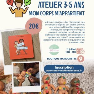 Atelier 3-5 ans : Mon corps m’appartient – Consentement, intimité et protection de l’enfance