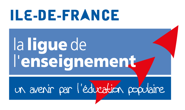 Logo de la Ligue de l’enseignement Île-de-France, organisme avec lequel Sarah Maternaissance collabore dans le domaine de l’EVARS et de la prévention auprès des professionnels de l’enfance.
